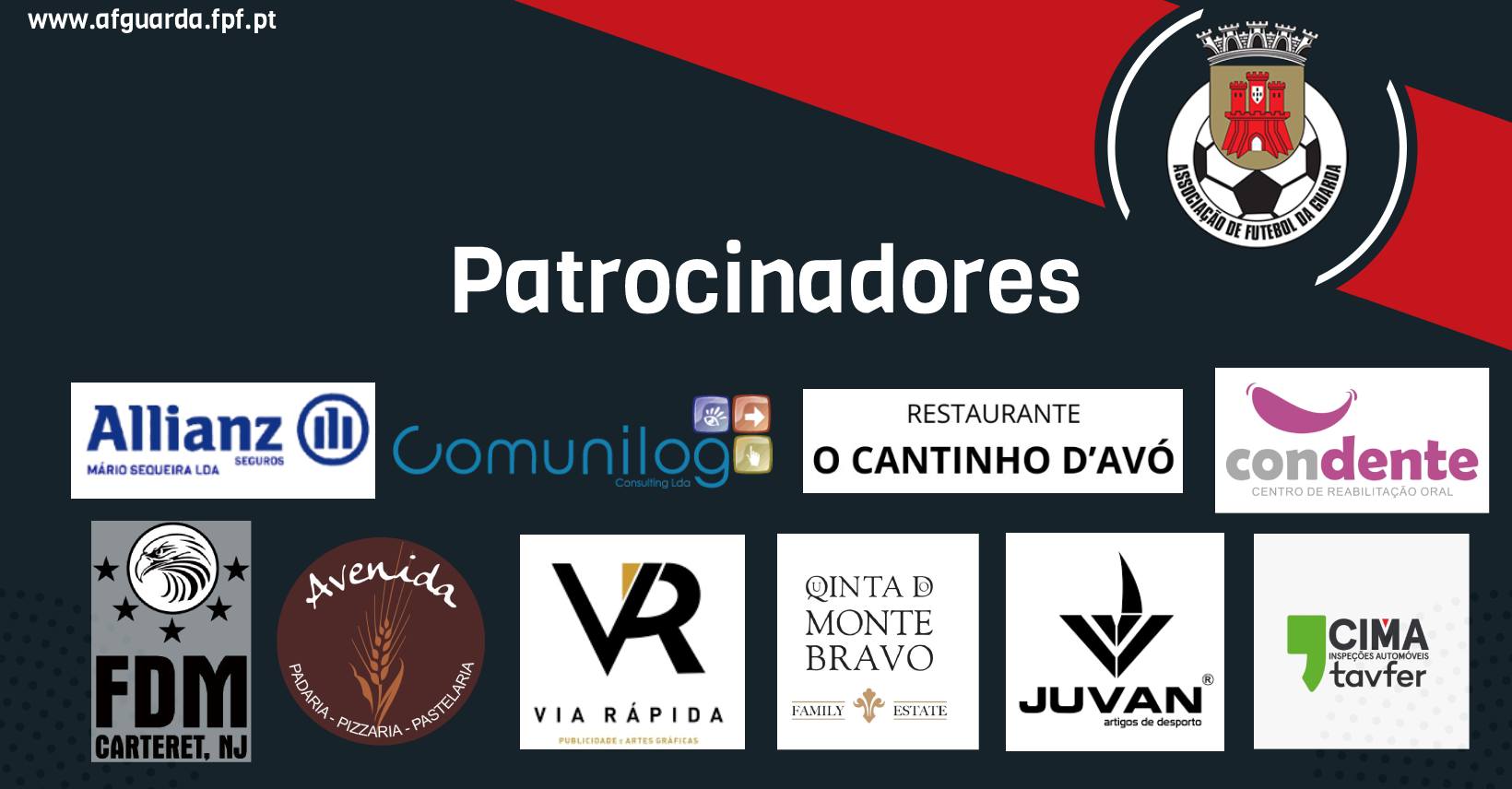PATROCÍNIOS CONFIRMADOS PARA AS COMPETIÇÕES DISTRITAIS