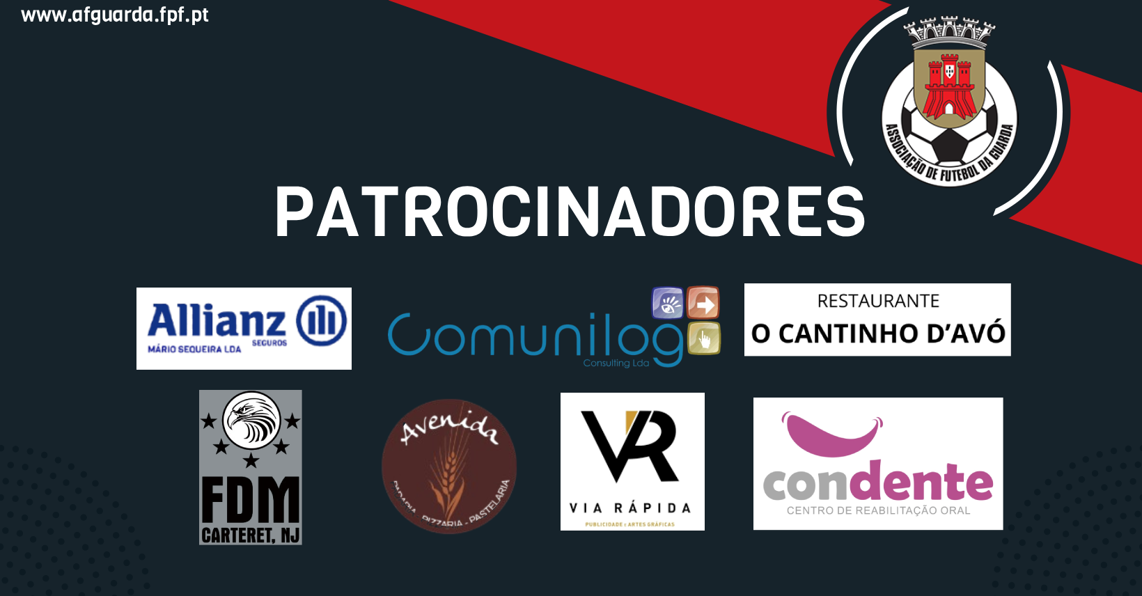 PATROCÍNIOS CONFIRMADOS PARA AS COMPETIÇÕES DISTRITAIS