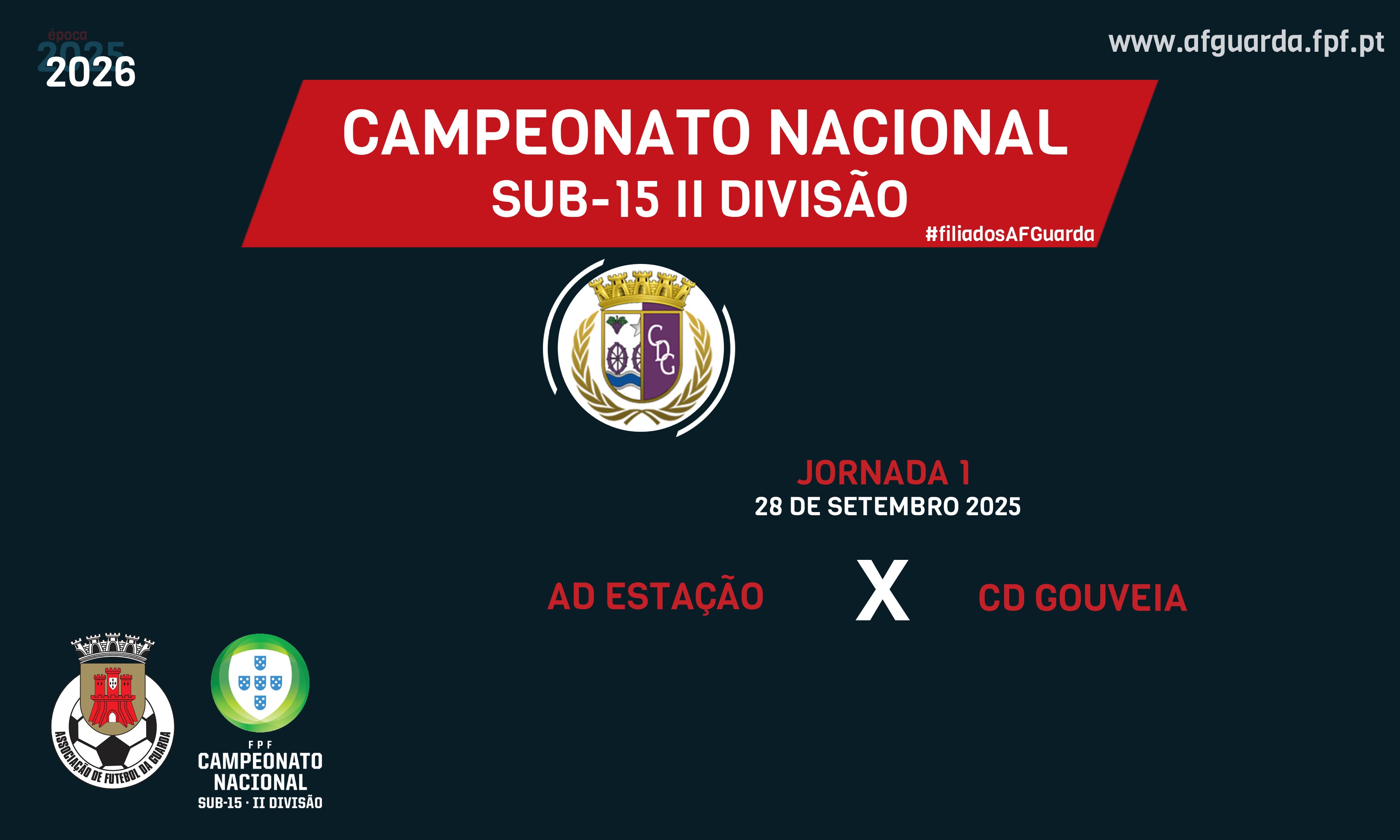 SORTEIO | CAMPEONATO NACIONAL SUB-15 II DIVISÃO | 1.ª FASE